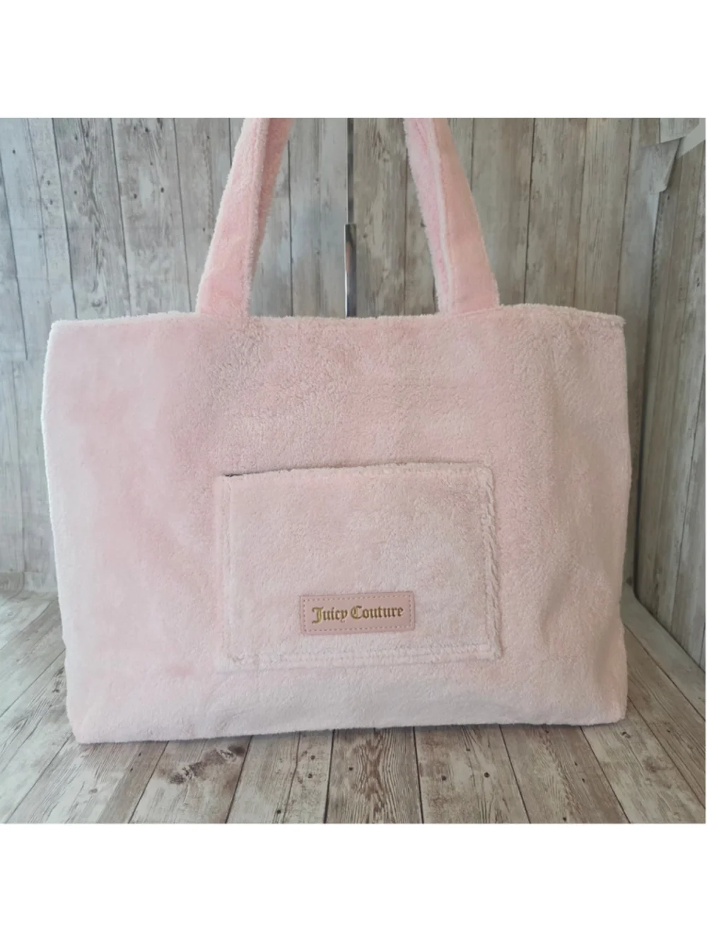 Women's Juicy Couture Pink Plush Tote Bag NWOT